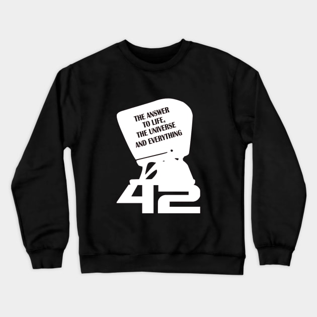 Deep Thought - Hitchhikers Guide to the Galaxy Crewneck Sweatshirt by OtakuPapercraft